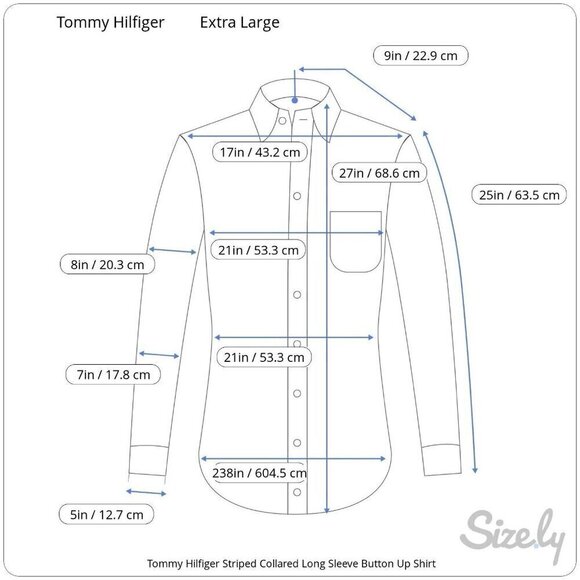 Tommy Hilfiger Striped Collared Long Sleeve Button Up Shirt Women's Sz XL - Picture 14 of 14